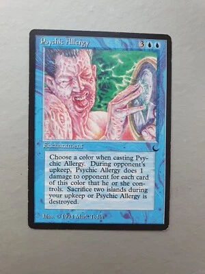 Psychic Allergy , MTG The Dark (1994). Rare Blue Enchantment NM - Image 1 of 2