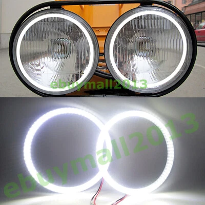 Xenon WH LED Halo Ring Devil Angel Eyes for Honda Ruckus 2003-2020 Headlight DRL - Image 1 of 4