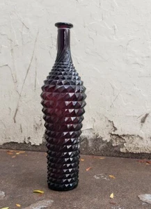 VTG Empoli Amethyst Purple Pineapple Decanter Bottle Diamond Point - Picture 1 of 10