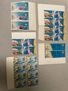 SELLOS DE VUELOS ESPACIALES DE DUBAI 1964 PERFECTOS E IMPERF - Imagen 1 de 3