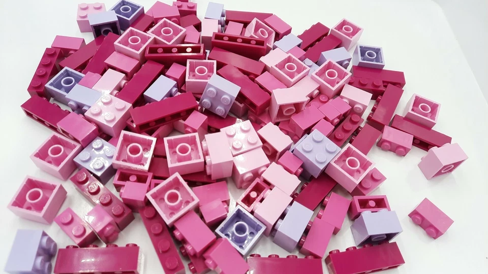 Lego Steine Pink Bausteine Rosa 100 STK Mädchen gemischt Friends Neu - Bild 1 von 1
