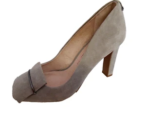 NEXT FOREVER COMFORT GREY SUEDE LEATHER HEELS COURT SHOES LADIES UK 4 - EUR 37 - Picture 1 of 5