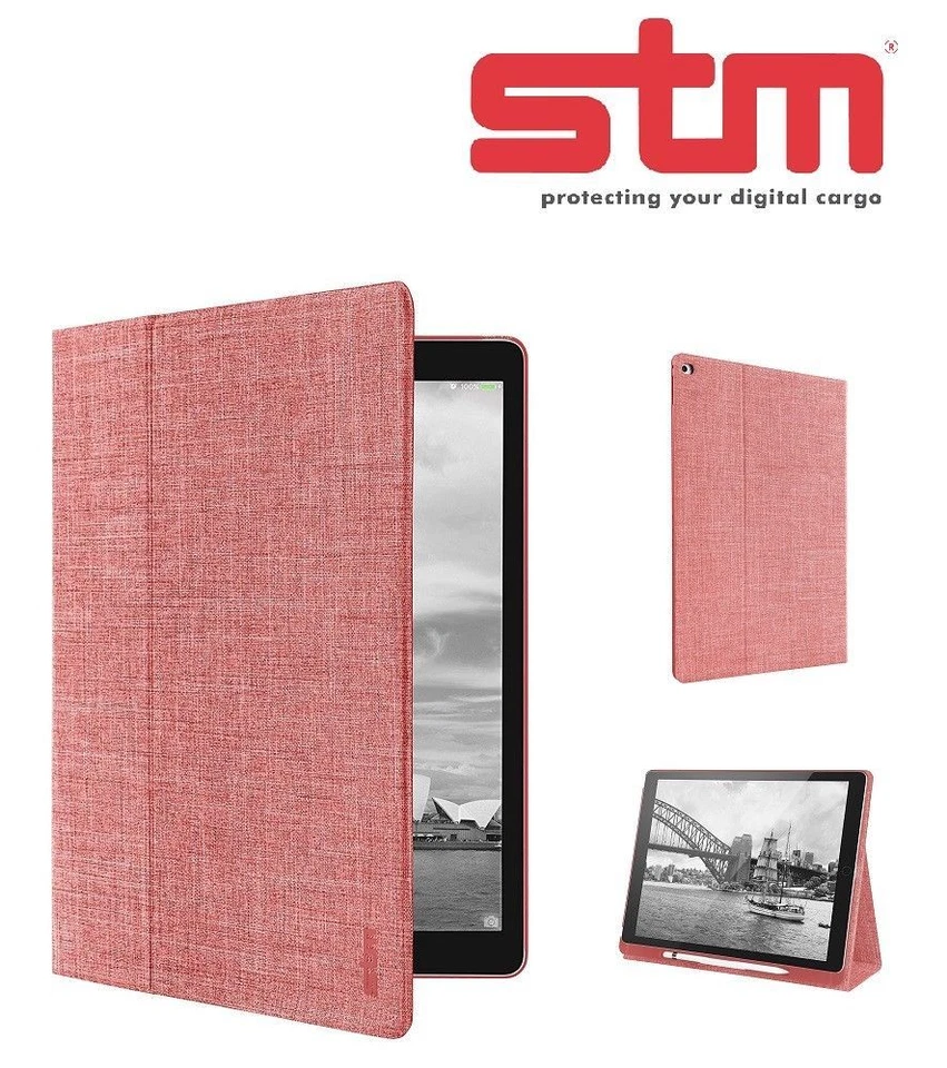 STM Atlas Lightweight Flip Folio Protective Case for 9.7 iPad Pro - Red - Image 1 of 4