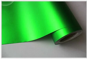 Green chrome Auto Vinyl Sheets 2-11" x 5" U-cut Decal-overlay for Car Emblems - Bild 1 von 2