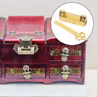 Vintage Antique Chinese Lock for Drawer 1.61" x 0.41" x 0.71" Golden