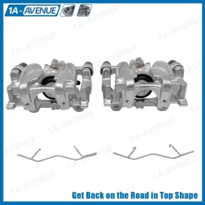 2x Rear Side Brake Caliper w/Bracket for Ford Edge Escape Fusion Lincoln MKC MKZ - Imagem 1 de 4