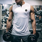 Mens Sleeveless Gym Muscle Vest Workout Tank Tops Bodybuilding Fitness T-shirt