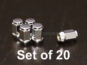 20pc 12x1.25 Bulge Chrome Lug Nuts Cone Conical Seat for Nissan Subaru Infiniti - Picture 1 of 3