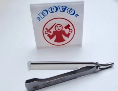 DOVO SHAVETTE INOSSIDA rasoio Full Stainless Solingen + 2 portalame! - Immagine 1 di 4