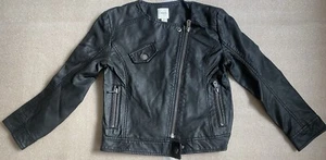 Mädchen Jacke Leder Optik , Übergangsjacke ,schwarz - Bild 1 von 4