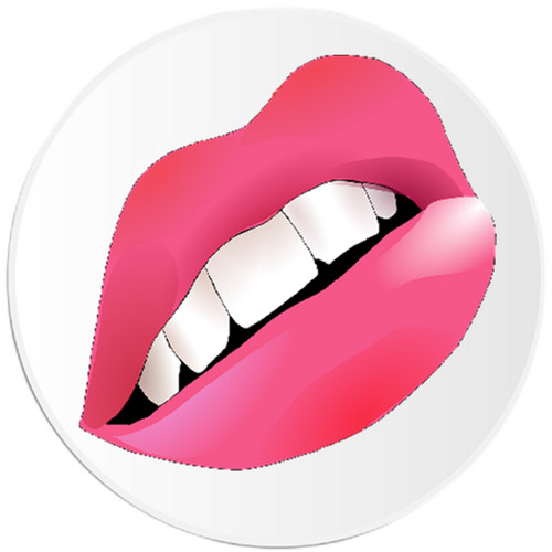Pop Art Lips - 100 Pack Circle Stickers 3 Inch - XOXO Smooch Sexy Mouth ...