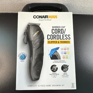ConairMan Number Cut Cord/Cordless Clipper&Trimmer 16Pc Home Grooming Kit - Picture 1 of 7