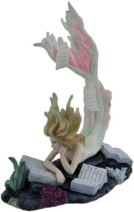 Lost Books By Tiffany Toland Scott Mermaid Sculpture Polystone - Picture 1 of 4