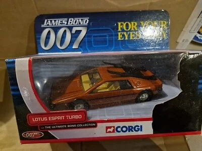 A64 1:36 CORGI TOYS TY04702 LOTUS ESPRIT TURBO JAMES BOND 007 MET. MIB MARRON - Photo 1/4