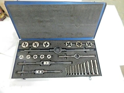 GREENFIELD TAP & DIE SET 1/4-28 THRU 1"-14 TAPS & DIE SET WITH #6 &7 TAP WRENCH  - Image 1 of 4