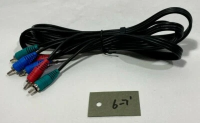 (TESTED) One 6FT COMPONENT RCA VIDEO CABLE RGB Red/Green/Blue DVD TV SAT RCVR - Image 1 of 2