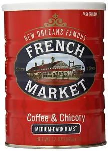 French Market Kaffee Kaffee und Chicorée mitteldunkel geröstet gemahlener Kaffee 12 Ou... - Bild 1 von 11