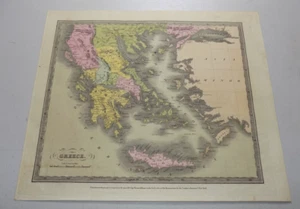 1835 Antique COLOR Map of GREECE & CANDIA/CRETE by Thomas Illman - Picture 1 of 1