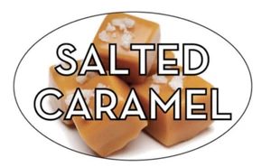 Salted Caramel Labels 500 per Roll Food Store Stickers 1.25" x 2" - Picture 1 of 1