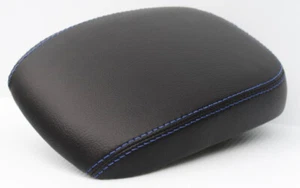 Fits 10-13 Kia Soul Real Leather Center Console Armrest Cover Black Blue Stitch - Imagen 1 de 6