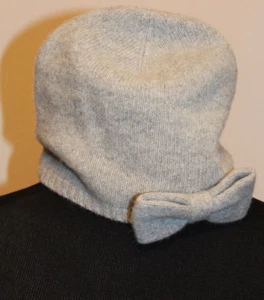 NWT PORTOLANO 100% Cashmere Knit Gray Hat - Picture 1 of 4