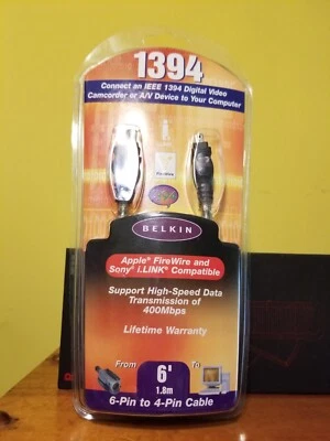 Belkin 1394 Digital Video Connect  6 Pin To 4 Pin Cable - Image 1 of 4
