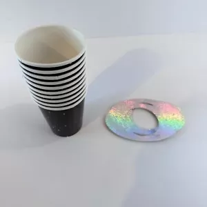 10 Silver Black Space Party Planet Cups Rocket Party Space Party Decorations - Picture 1 of 3