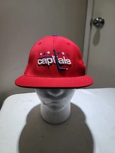 Washington Capitals Mitchell & Ness Fitted 7 3/8 Hat Vintage 100% Wool - Picture 1 of 10