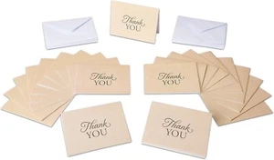 American Greetings Thank You Cards with Envelopes, Brown Kraft-Style (50-Count) - Picture 1 of 6