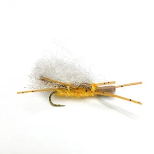 Vier (4) Fliegen - UV2 Mollig Tschernobyl - Orange - Oktober Caddis - Bild 1 von 1