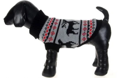 Hundebekleidung Hundepullover Sweater Pullover Chihuahua Schwarz XS Yorkie Pulli - Bild 1 von 4