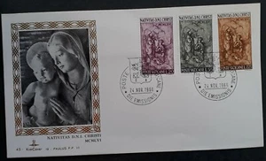1966 Vatican City Christmas Stamps FDC ties 3 Stamps cd PO Vatican - Picture 1 of 2