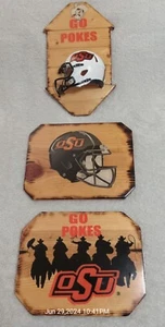 Oklahoma State University Cowboys Pistole Pete - Holzschild - Wandbild Plakette - Bild 1 von 13