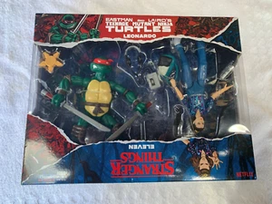 Playmates TMNT, Stranger Things"Leonardo and Eleven" Figures. NEW! - Picture 1 of 5