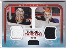 2023-24 UPPER DECK ARTIFACTS TUNDRA TANDEMS JERSEY JOHN GIBSON LUKAS DOSTAL /299