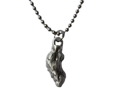 Collana Piede Coniglio Peltro su Catena Sfera Acciaio Inox Buona Fortuna Gioielli NUOVA - Immagine 1 di 3