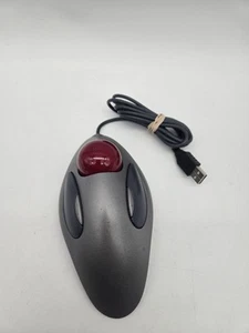 Logitech T-BC21 Optical Trackman Marble USB Mouse Silver Ergonomic- Tested - Picture 1 of 5