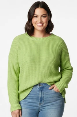 Suéter Easel Los Angeles para mujer de gran tamaño verde envejecido talla 3x NUEVO NUEVO CON ETIQUETAS Foto 1 de 3