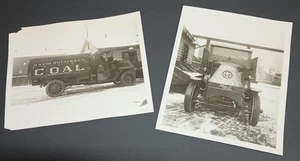 Zwei c1916 8x10s Mack AC Bulldog Truck David Rutter & Co Kohlehändler Chicago IL - Bild 1 von 6