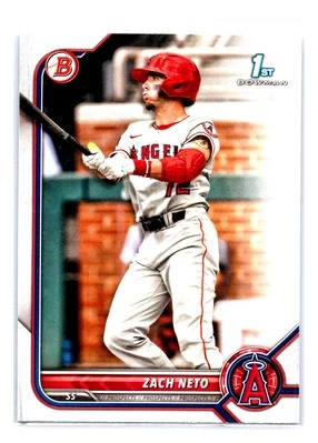 Zach Neto 2022 Bowman Draft #BD-18 1st Rookie  Los Angeles Angels - Image 1 of 2