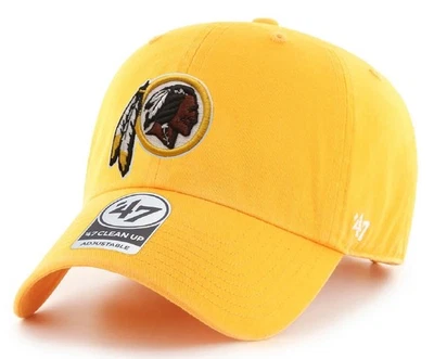 Washington Redskins NFL '47 Yellow Gold Clean Up Relaxed Hat Cap Mens Adjustable - Image 1 of 2