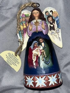 Jim Shore Heartwood Creek 2014 Herr bei deiner Geburt Krippe Engel Figur 4,5 Zoll - Bild 1 von 4