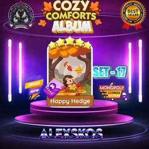 SET 18 - Happy Hedge - ⭐️ MONO_-GO 5 STARS STICKERS CARDS - Picture 1 of 1