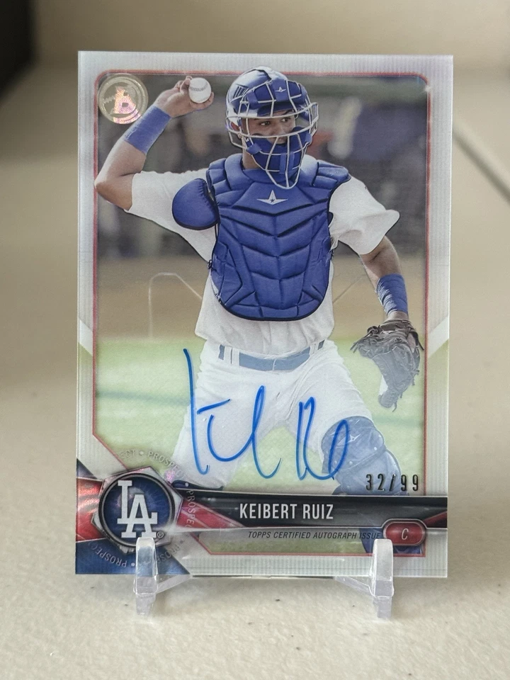 2018 Bowman High Tek Auto /99 Keibert Ruiz #FBT-KR (AU, RC) Los Angeles Dodgers  - Image 1 of 2