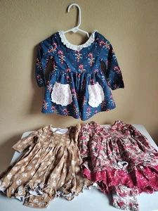 Lotto abiti bambina Sweet Honey tg 12-18 Mos. Abbigliamento casual da gioco Boho Cottagecore - Foto 1 di 10