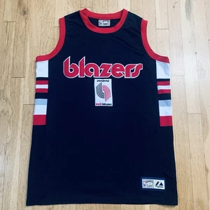 Vintage Portland Trailblazers Hardwood Classics Majestic Size XL Old Logo 1970's - Picture 1 of 13