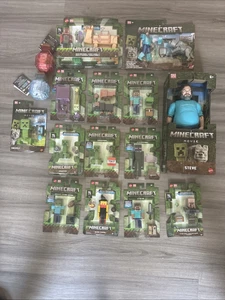20+ OPTIONS! Minecraft Action Figures - Mattel Mojang 15th Year, Movie, Dungeon - Picture 1 of 36