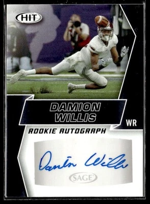 L17,921 - 2019 SAGE HIT Autographs Black #A82 Damion Willis Auto - Image 1 of 2