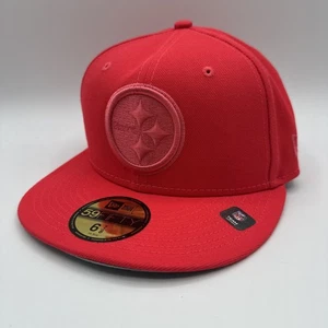 Pittsburgh Steelers 59Fifty New Era Paquete de Colores Rojo Brillante Sombrero Ajustado 6 7/8 - Imagen 1 de 19