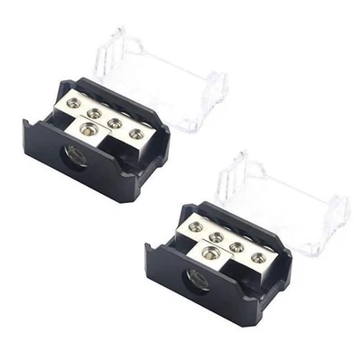 2Pcs Power Ground Amp Distribution Block Equipped with screw-down wire clamps - Image 1 of 4
